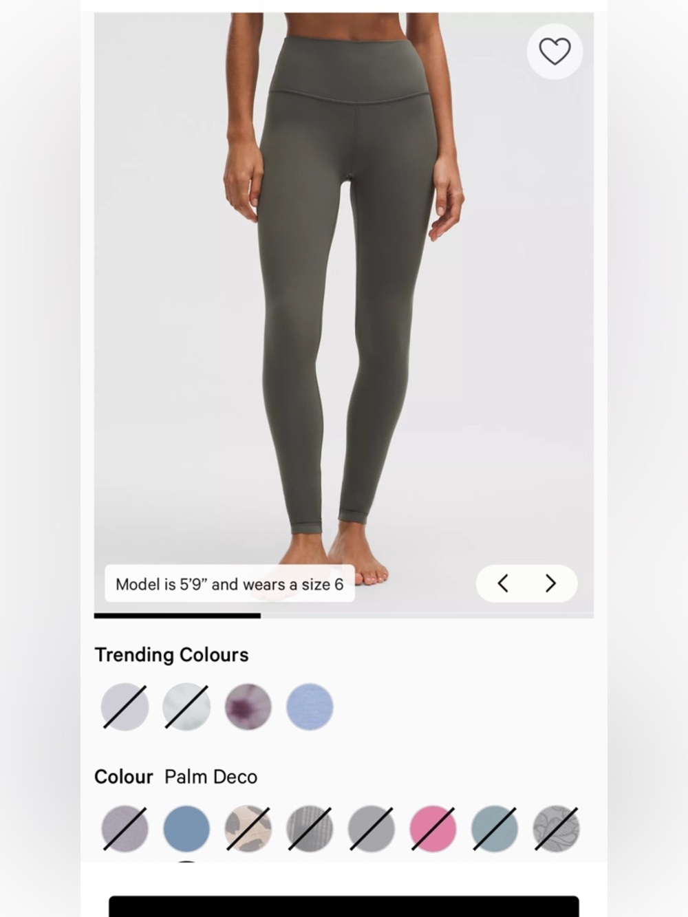 lululemon align leggings in “Palm Deco”